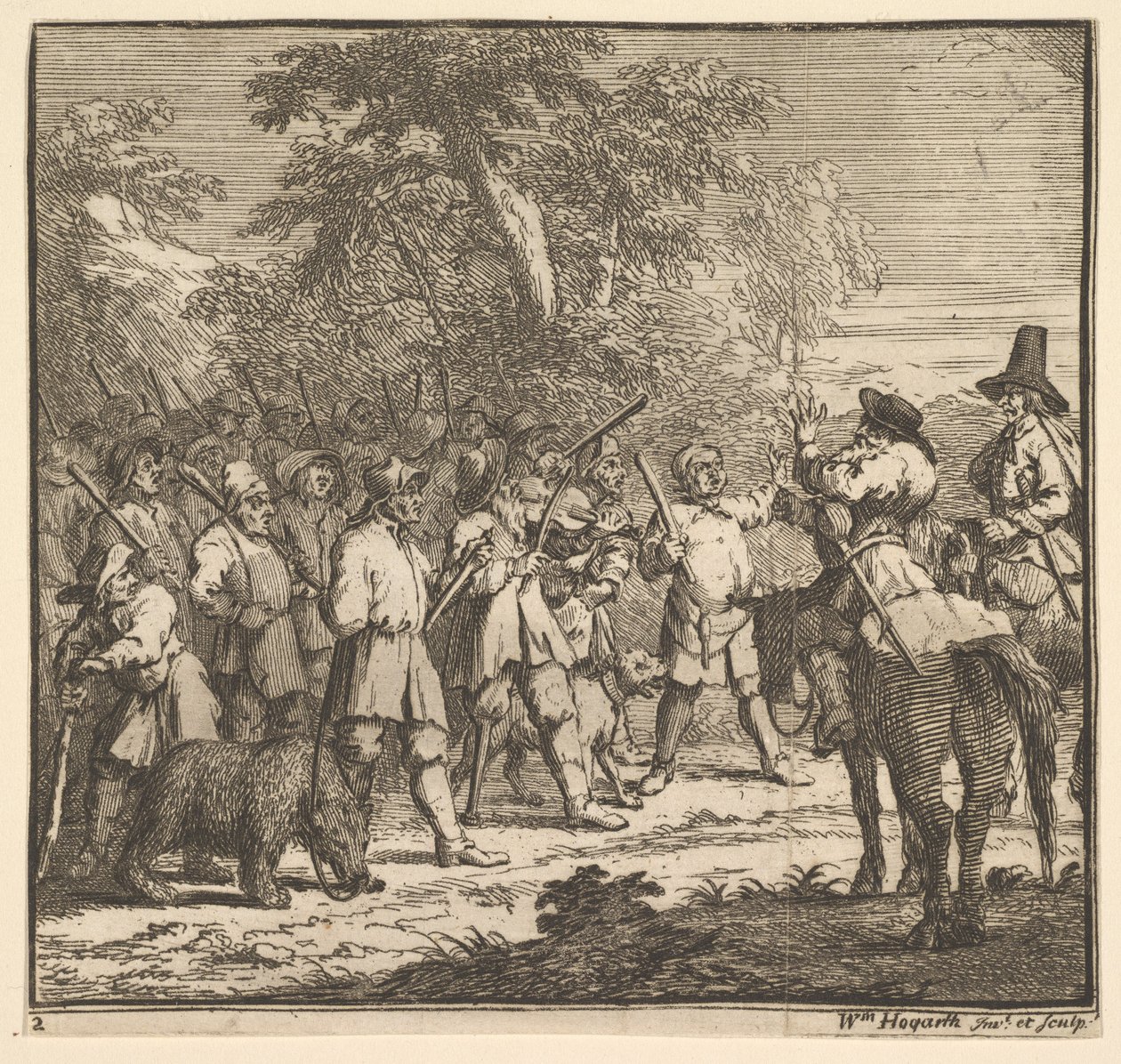 Hudibras İlk Macera Samuel Butlers için Onyedi Küçük Resim Hudibras, n..., 1721-26. by William Hogarth