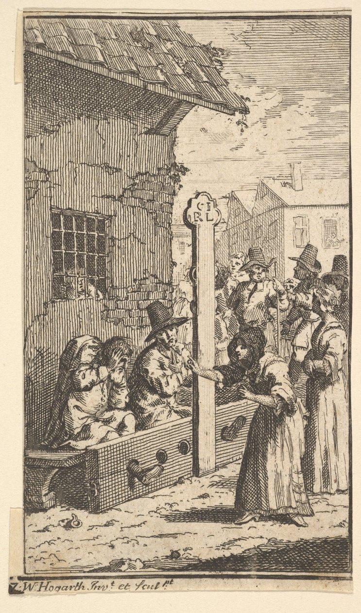 Sıkıntıda Hudibras Samuel Butlers için On Yedi Küçük Resim Hudibras, no..., 1721-26. by William Hogarth