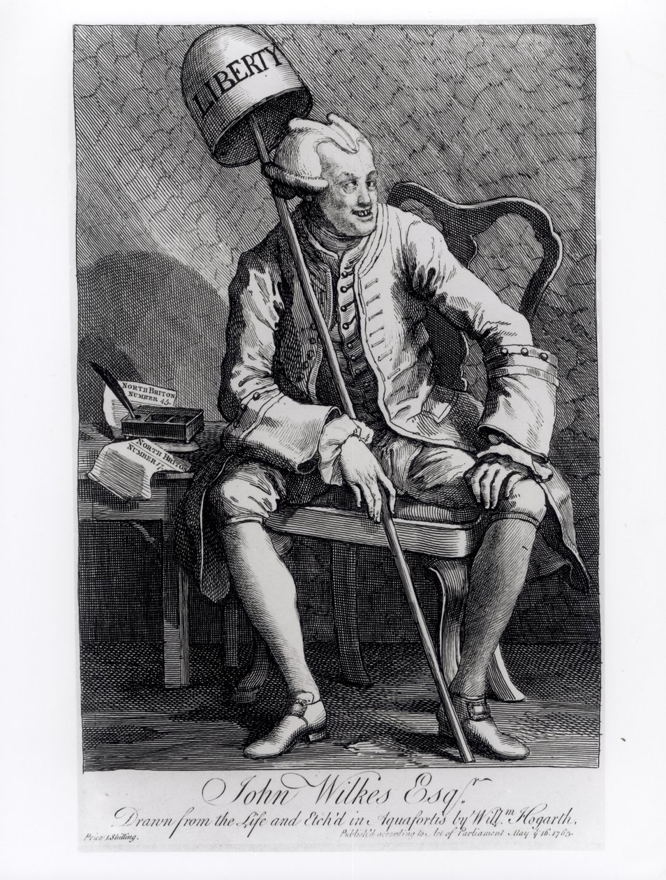 John Wilkes (1727-97) 1763 by William Hogarth