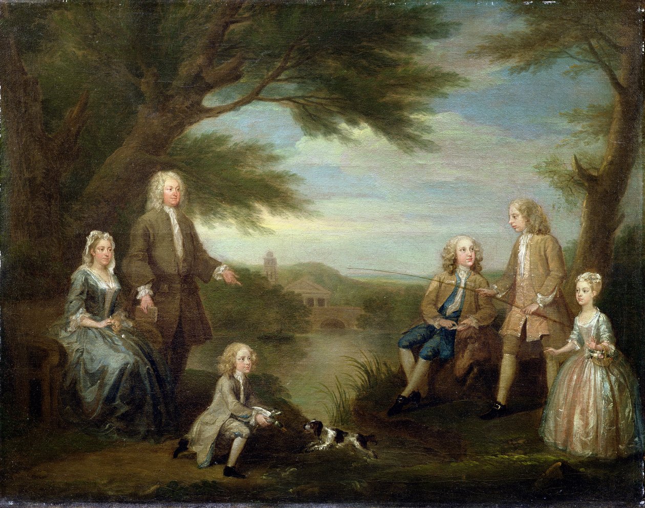 John ve Elizabeth Jeffreys ve Çocukları, 1730 by William Hogarth