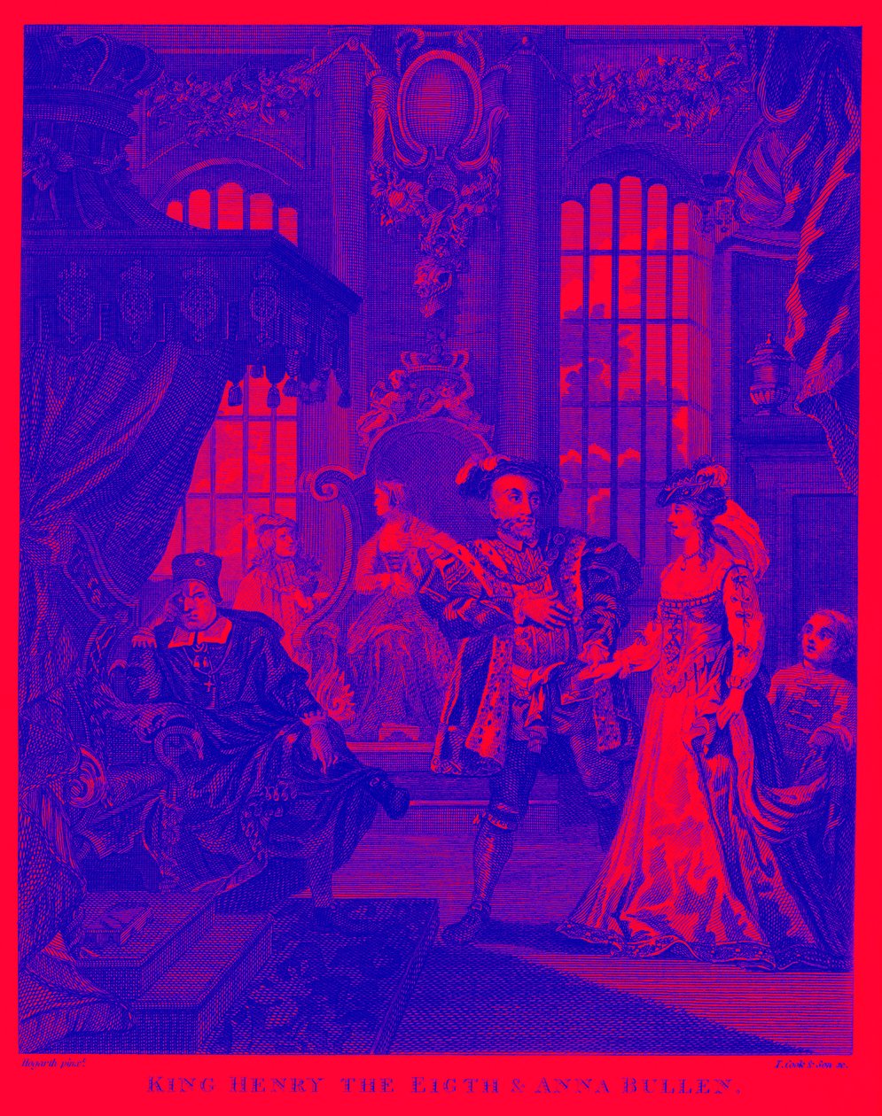 Kral Henry VIII ve Anne Boleyn, William Hogarth by William Hogarth