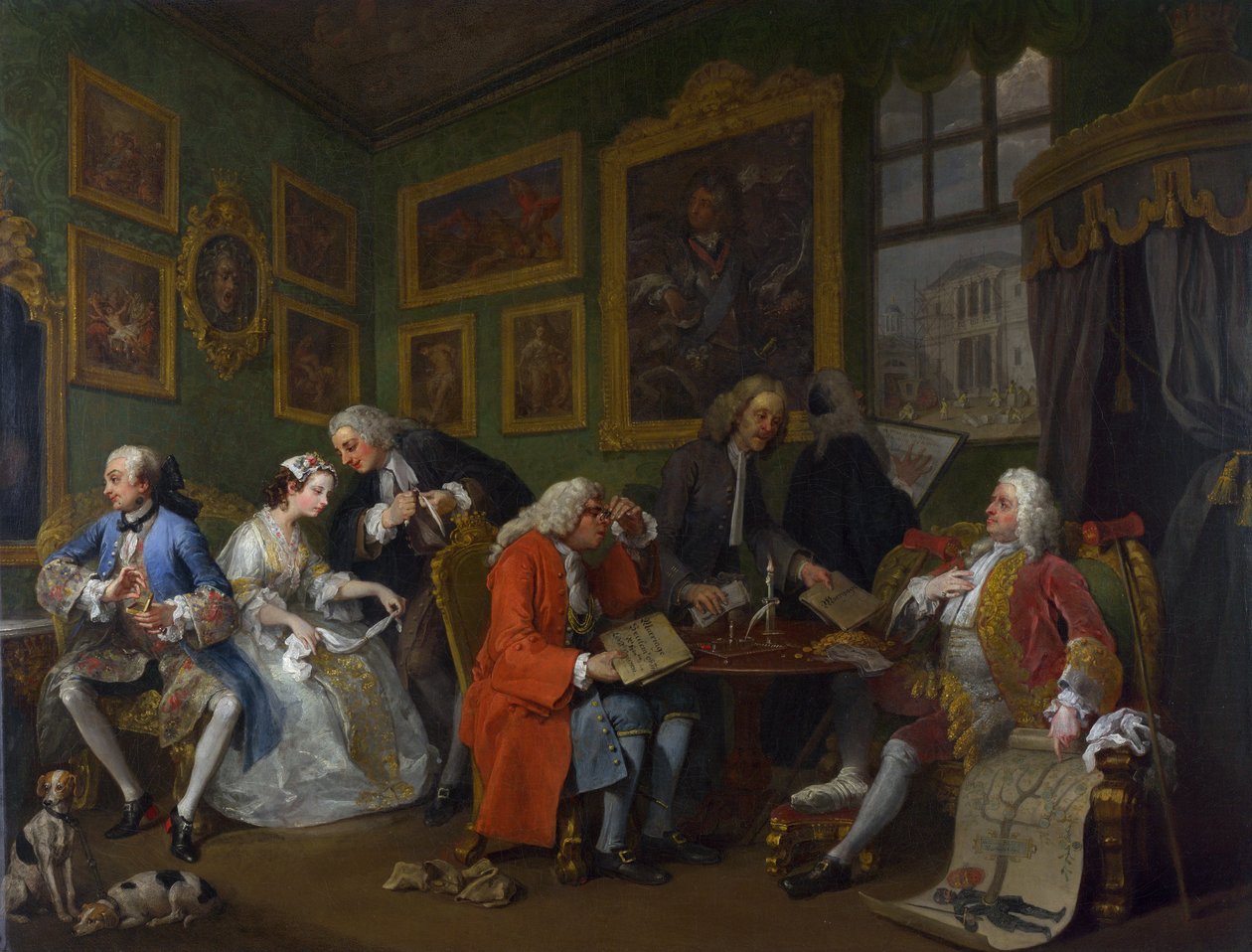 Marriage a la Mode: I - The Marriage Settlement, c.1743  by William Hogarth