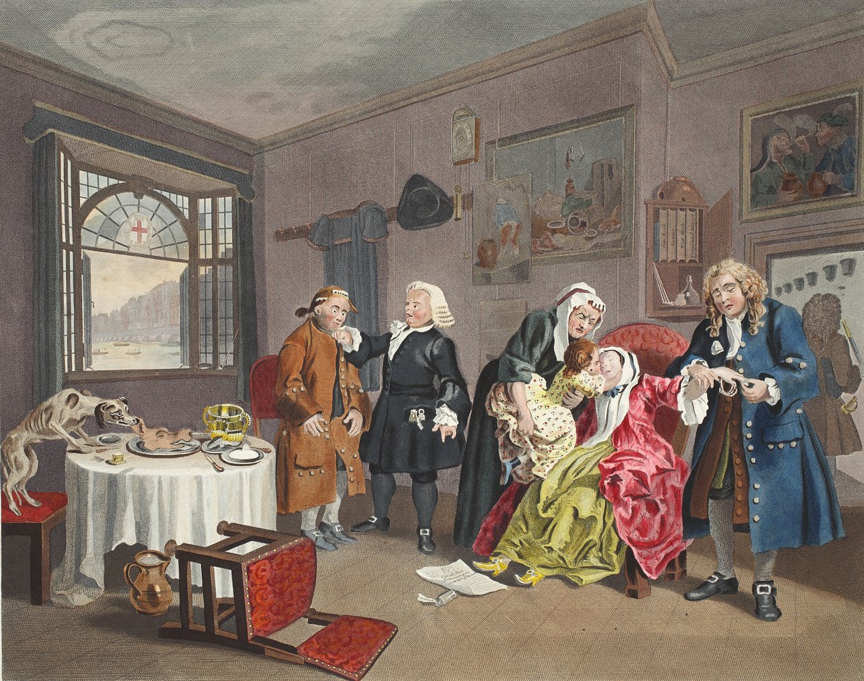 Marriage a la Mode, Plate VI, The Lady