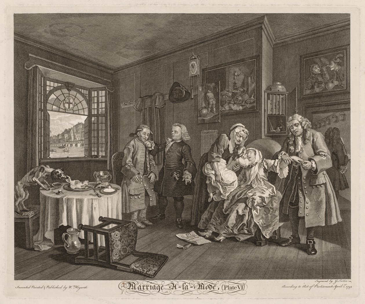 Modda Evlilik: Kontesin Ölümü by William Hogarth