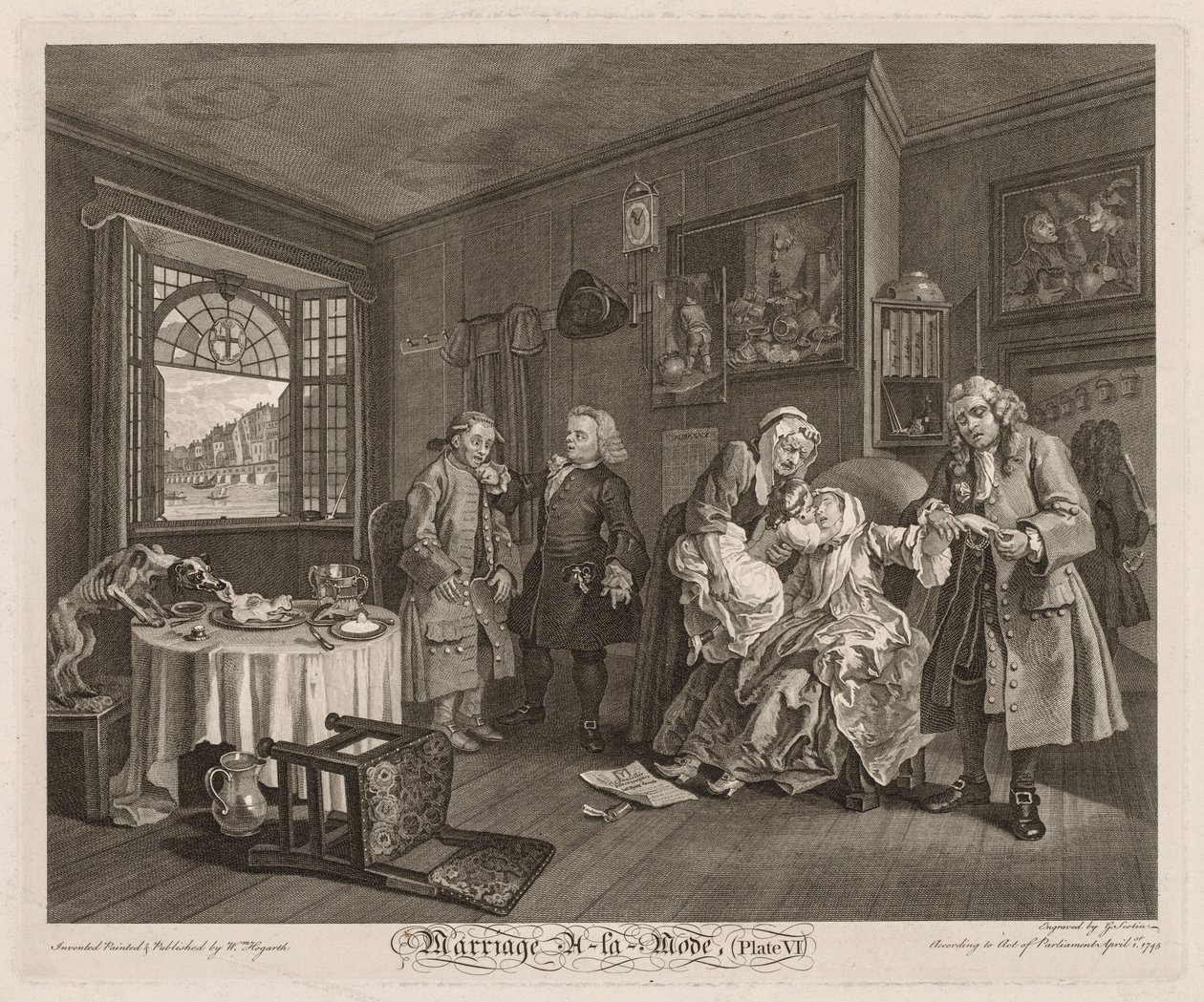 Modda Evlilik: Kontesin Ölümü, 1745. by William Hogarth