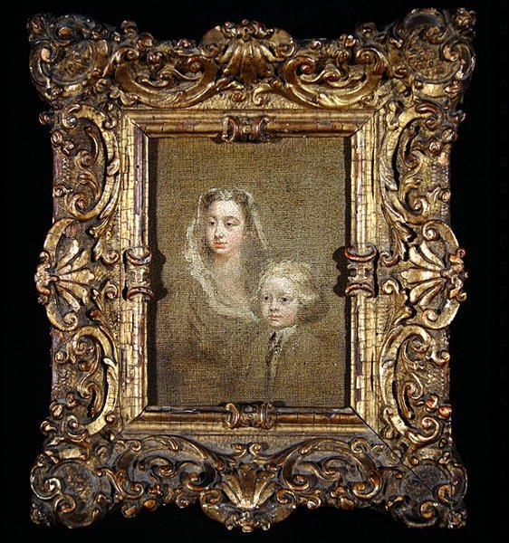 Mary Edwards Hamilton ve oğlu Gerard Anne (tuval üzerine yağlı boya) by William Hogarth
