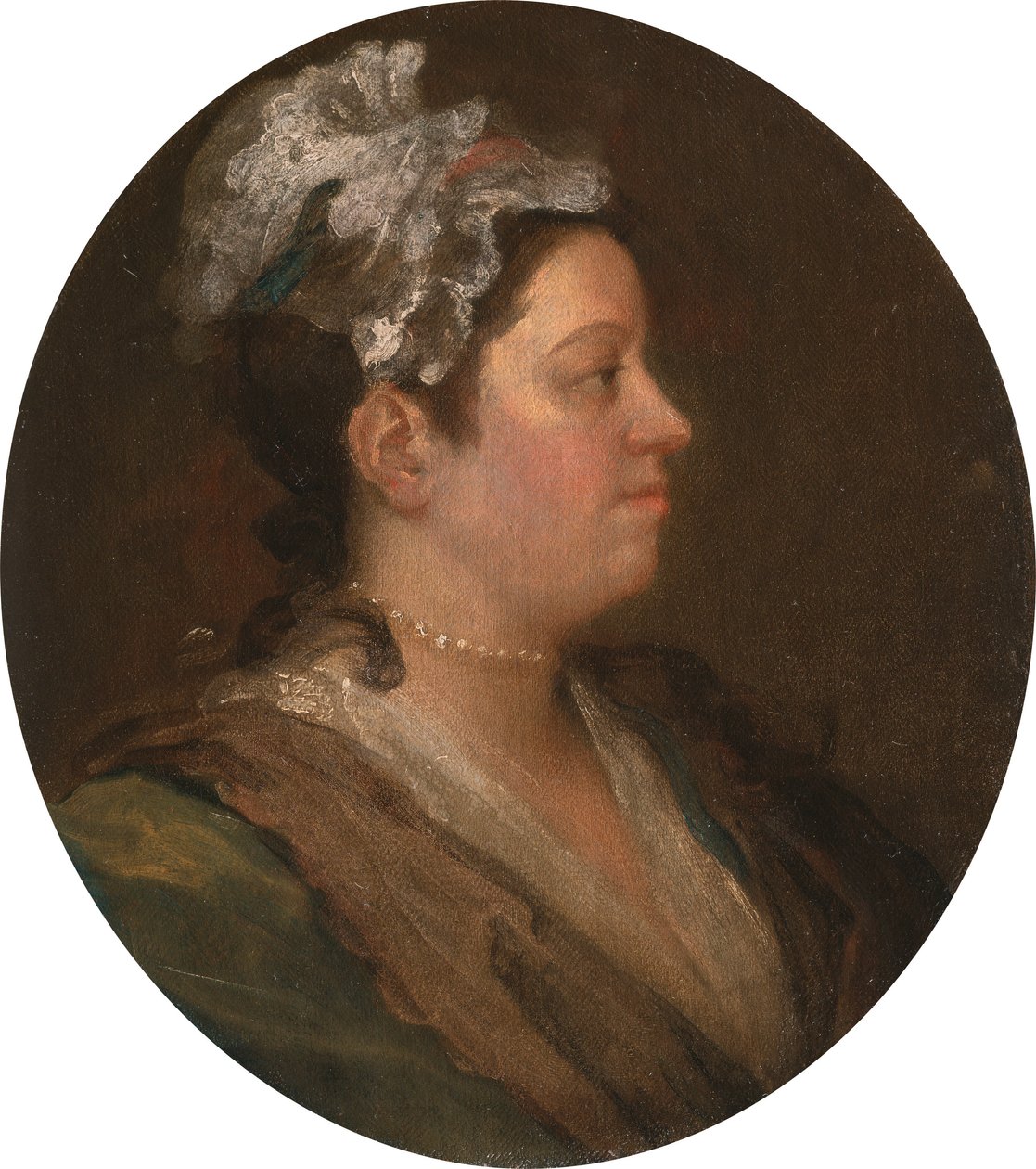 Mary Hogarth (1699-1741), c.1740 (konuşma öncesi) (bkz. 174877) by William Hogarth