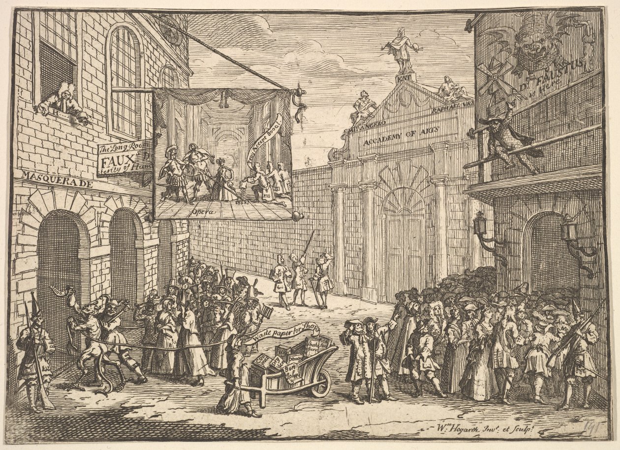 Maskeli Balolar ve Operalar, 1724. by William Hogarth