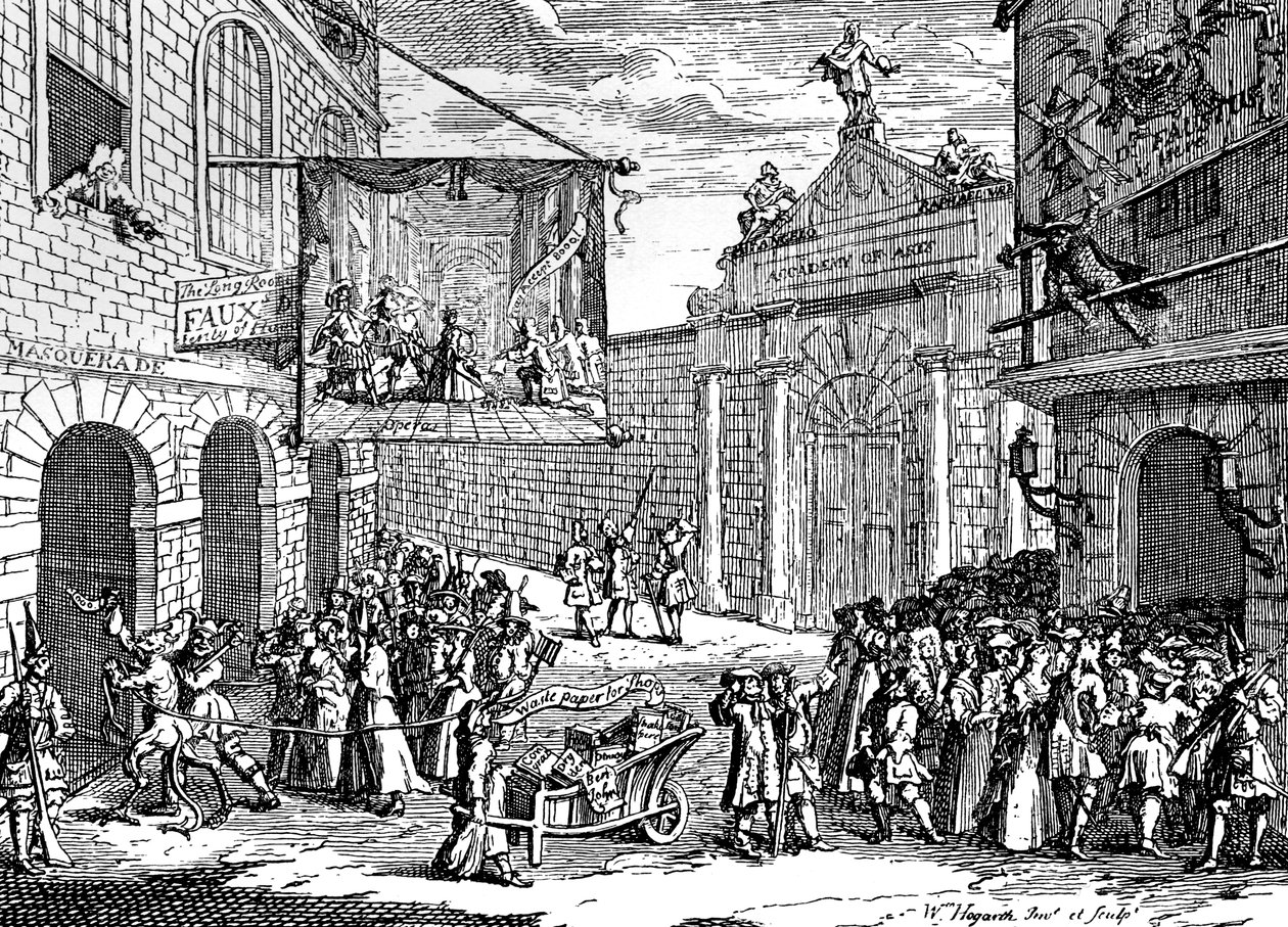 Maskeli balolar ve operalar, 1724. by William Hogarth