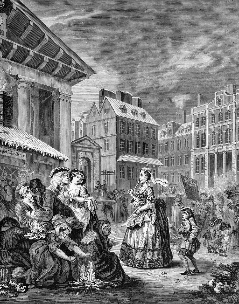 Sabah - Londra sokakları by William Hogarth