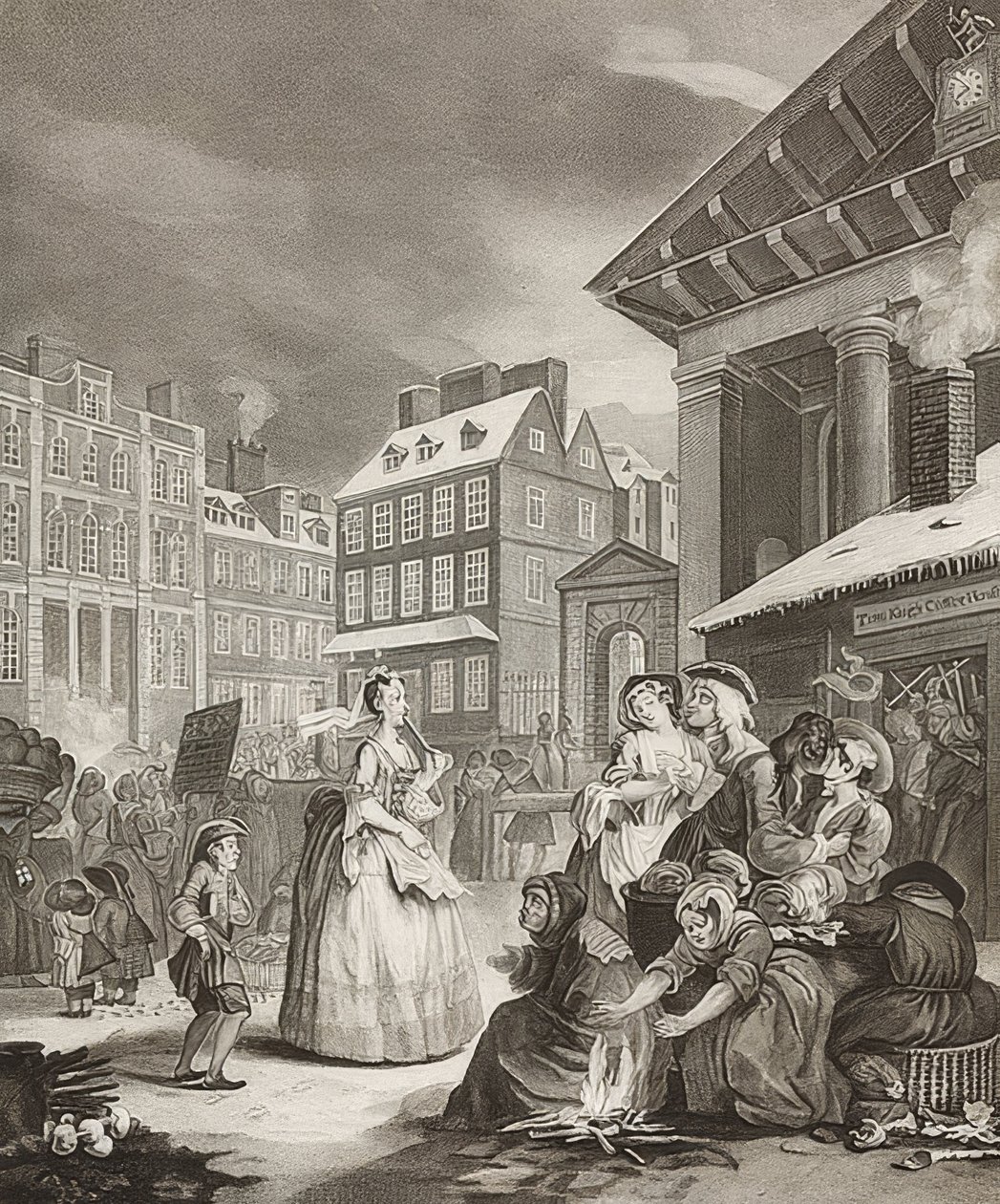 Sabah. Gönderen: Günün Dört Saati / Günün dört saati. 1738 by William Hogarth