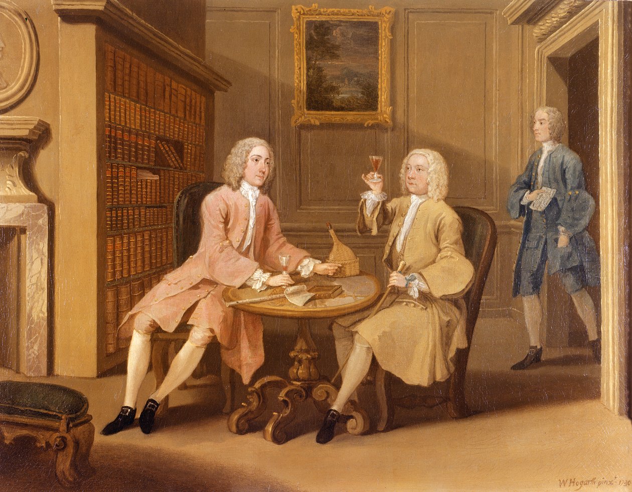 Bay Woodbridge ve Kaptan Holland by William Hogarth