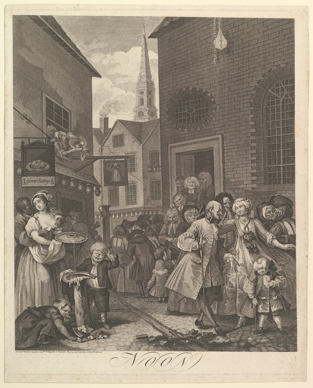 Öğlen Günün Dört Vakti, 25 Mart 1738. by William Hogarth