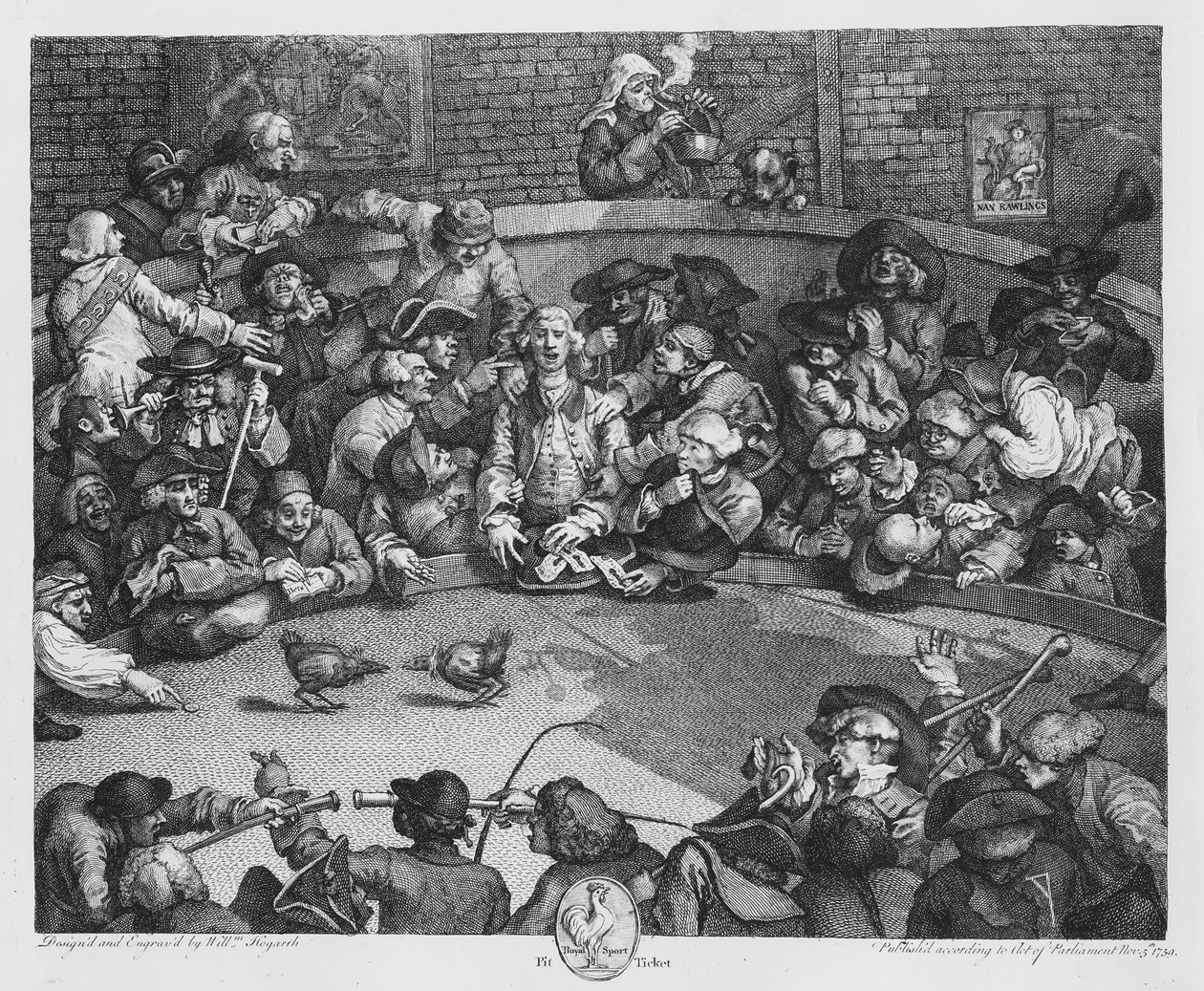 Çukur Bileti, 5 Kasım 1759 (gravür) (s/b fotoğraf) by William Hogarth