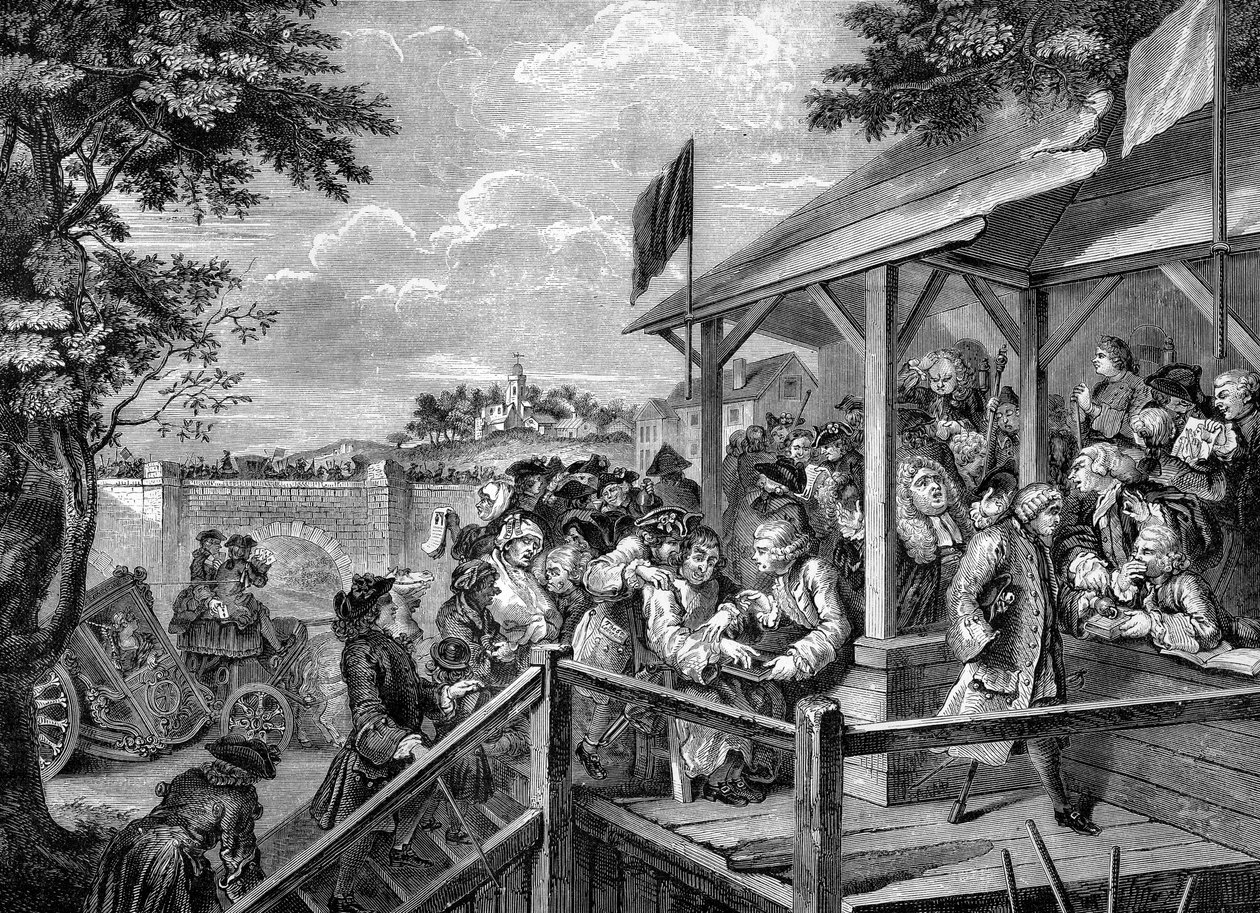 Bir Seçimde Oylama William Hogarth by William Hogarth