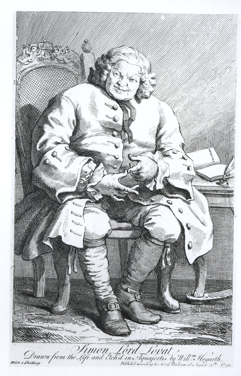 Portrait of Simon Fraser, Lord Lovat (c.1667-1747) 25 August 1746   by William Hogarth
