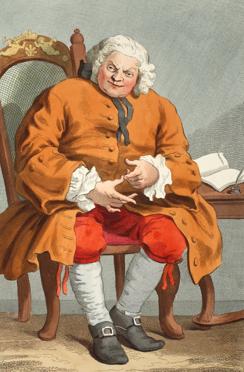 Simon Fraser'ın portresi, Lord Lovat, 25 Ağustos 1746, 'Hogarth Restore Edildi: Ünlü William Hogarth'ın Bütün Eserleri, Thomas Cook tarafından yeniden oyulmuş', pub. 1812 (el boyaması gravür) by William Hogarth