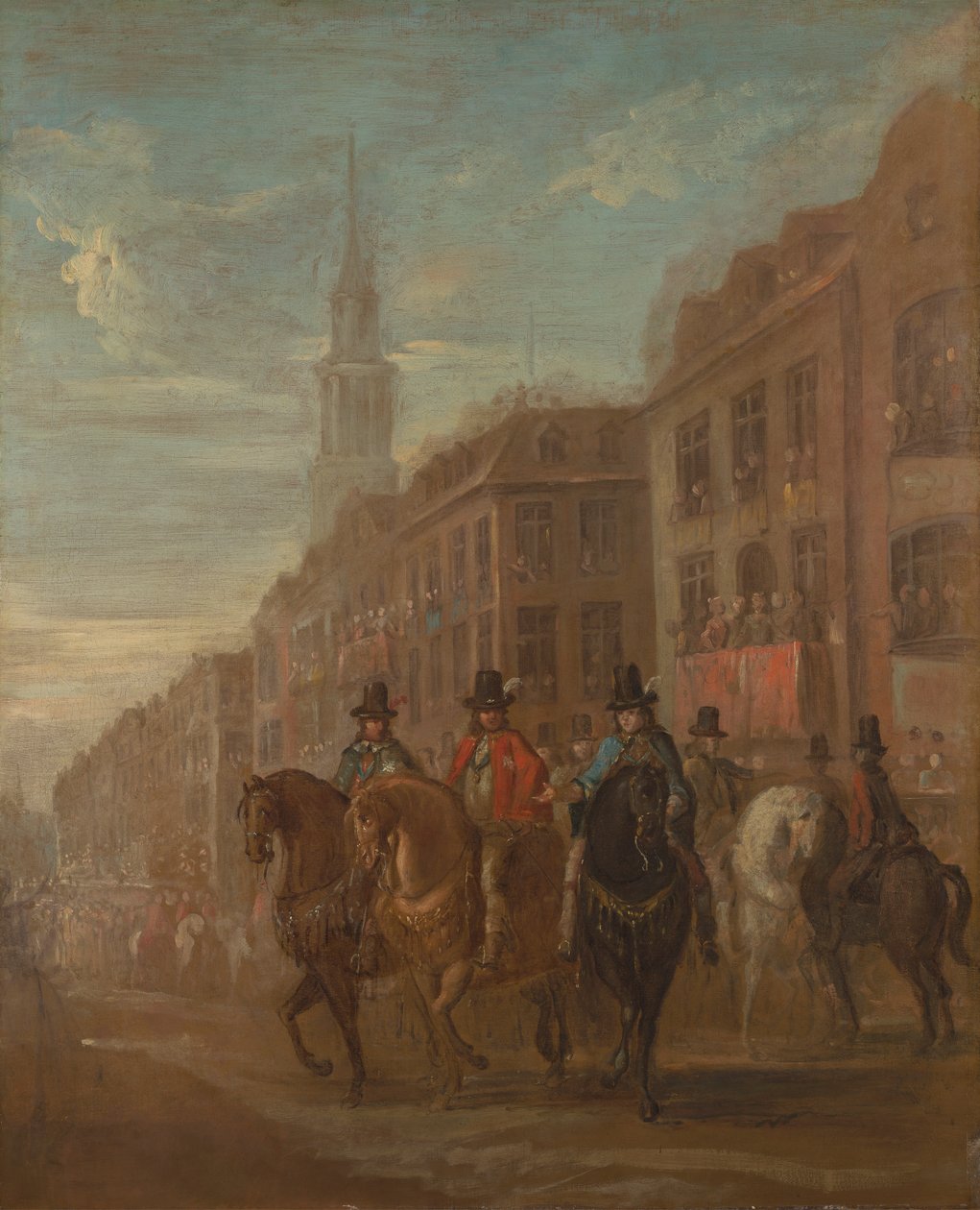 Cheapside'da II. Charles'ın Restorasyon Alayı by William Hogarth