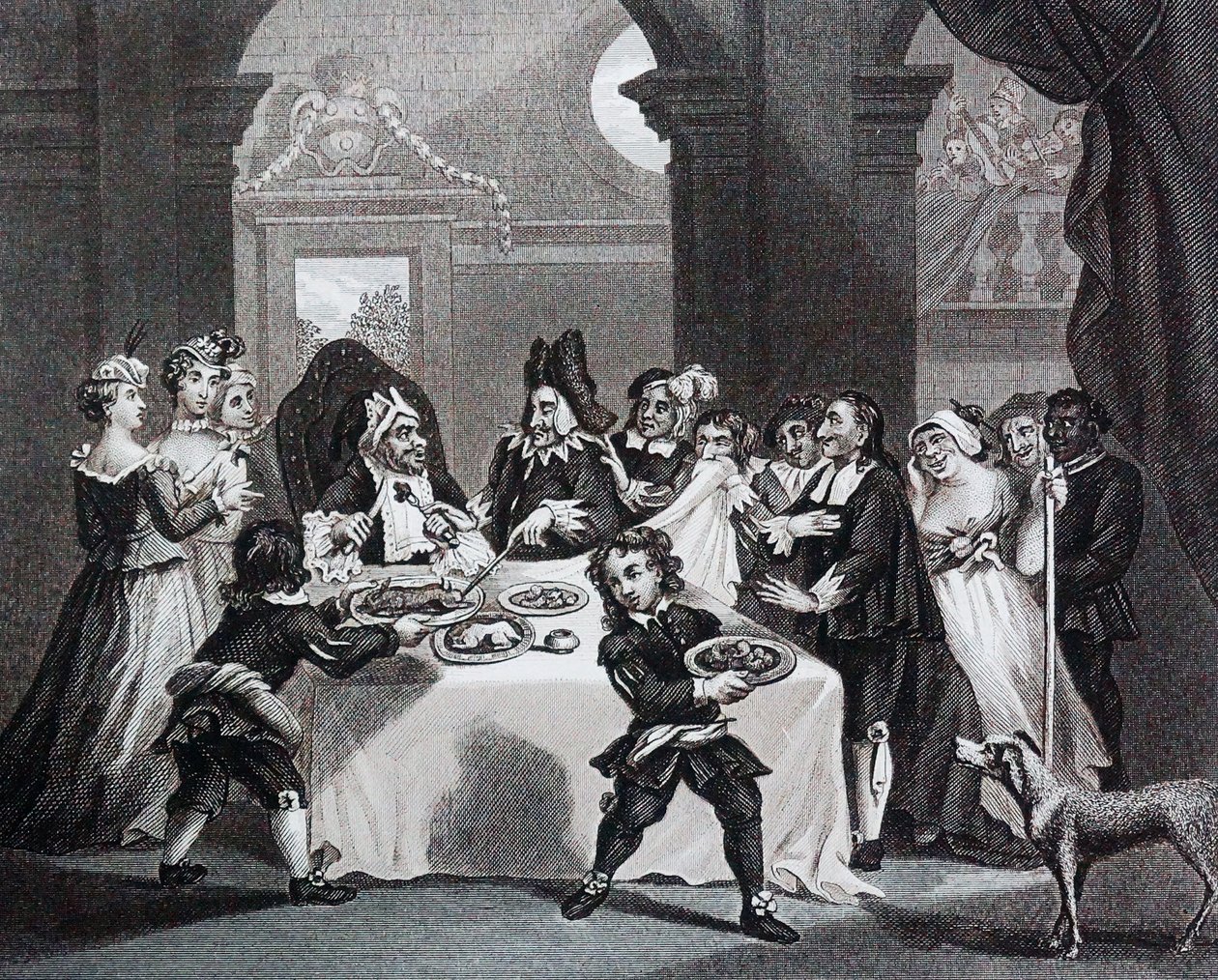 Ziyafette Sancho, Doktoru Tarafından Açlıktan Öldürüldü Yazan: William Hogarth by William Hogarth