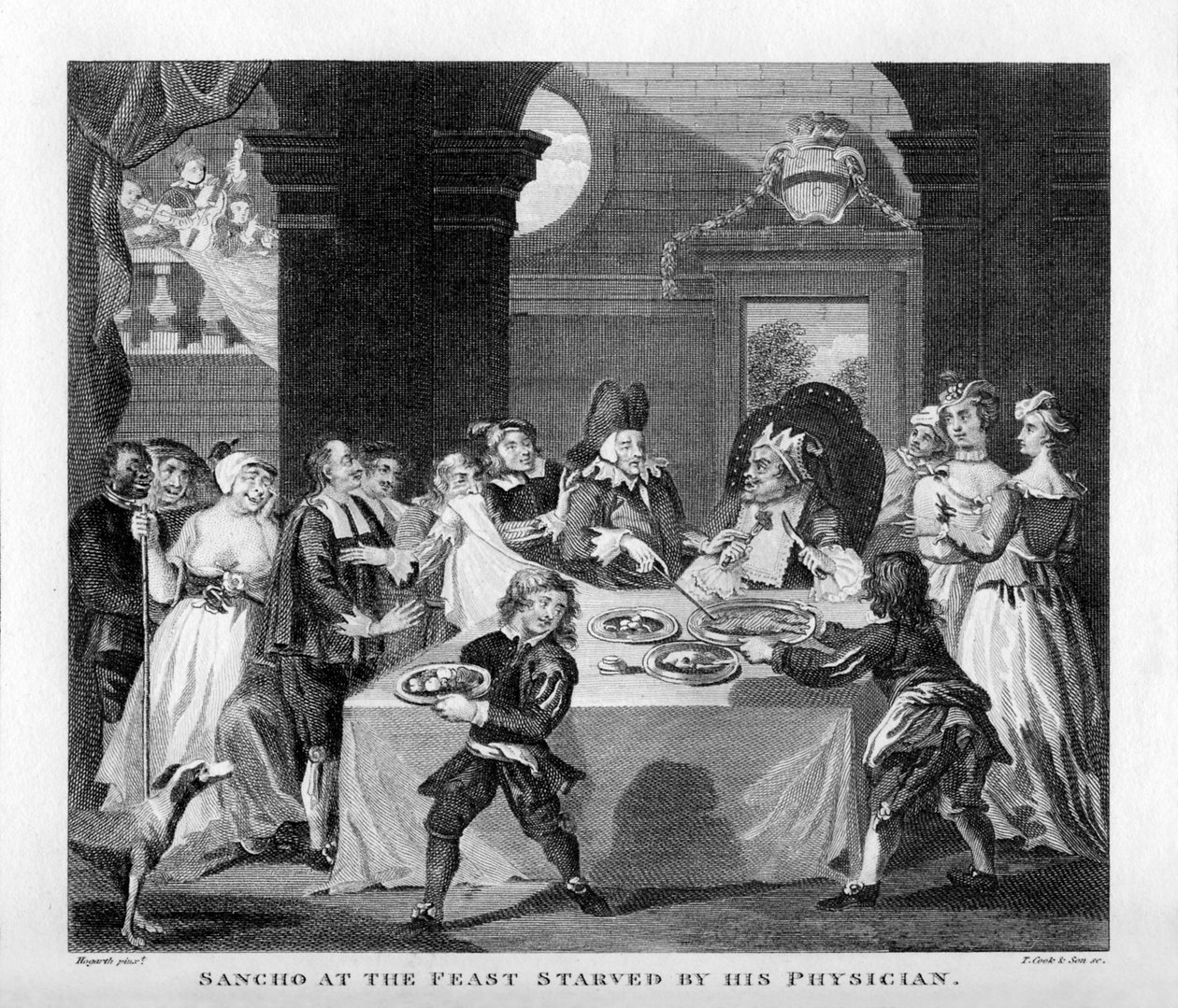 Sancho, William Hogarth tarafından doktoru tarafından aç bırakıldı by William Hogarth