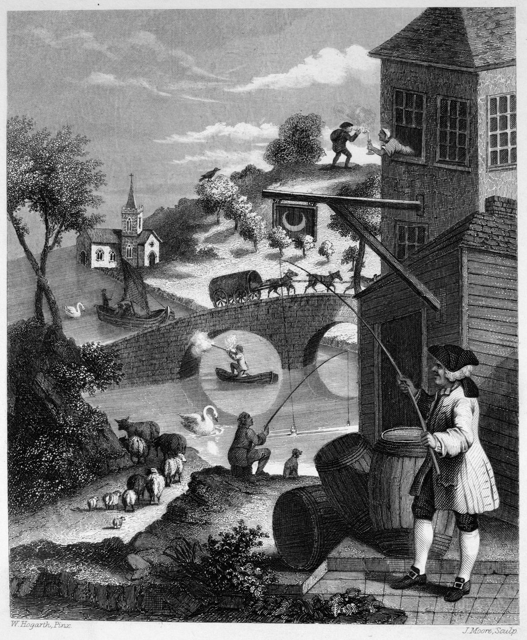 Yanlış Perspektif Üzerine Hiciv by William Hogarth