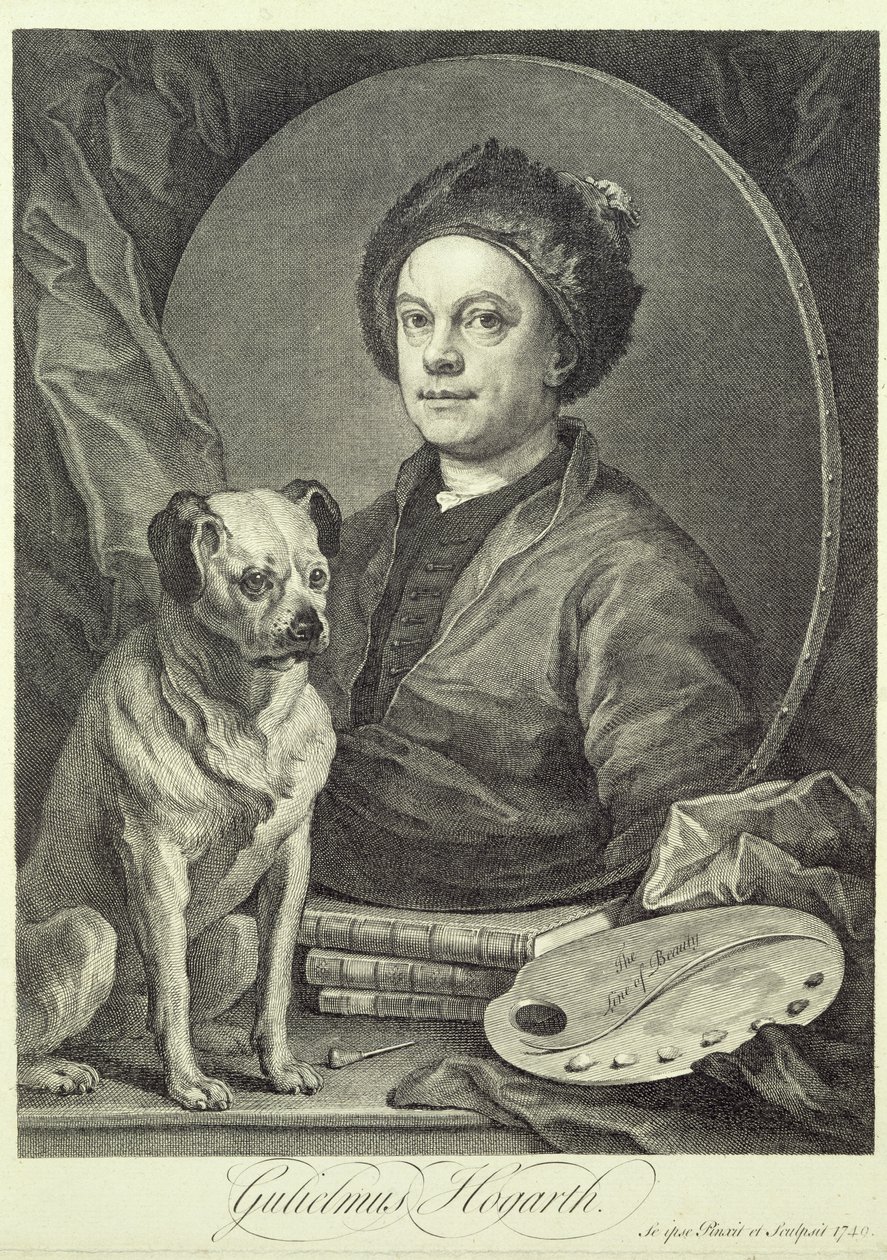 Otoportre, 1749 by William Hogarth