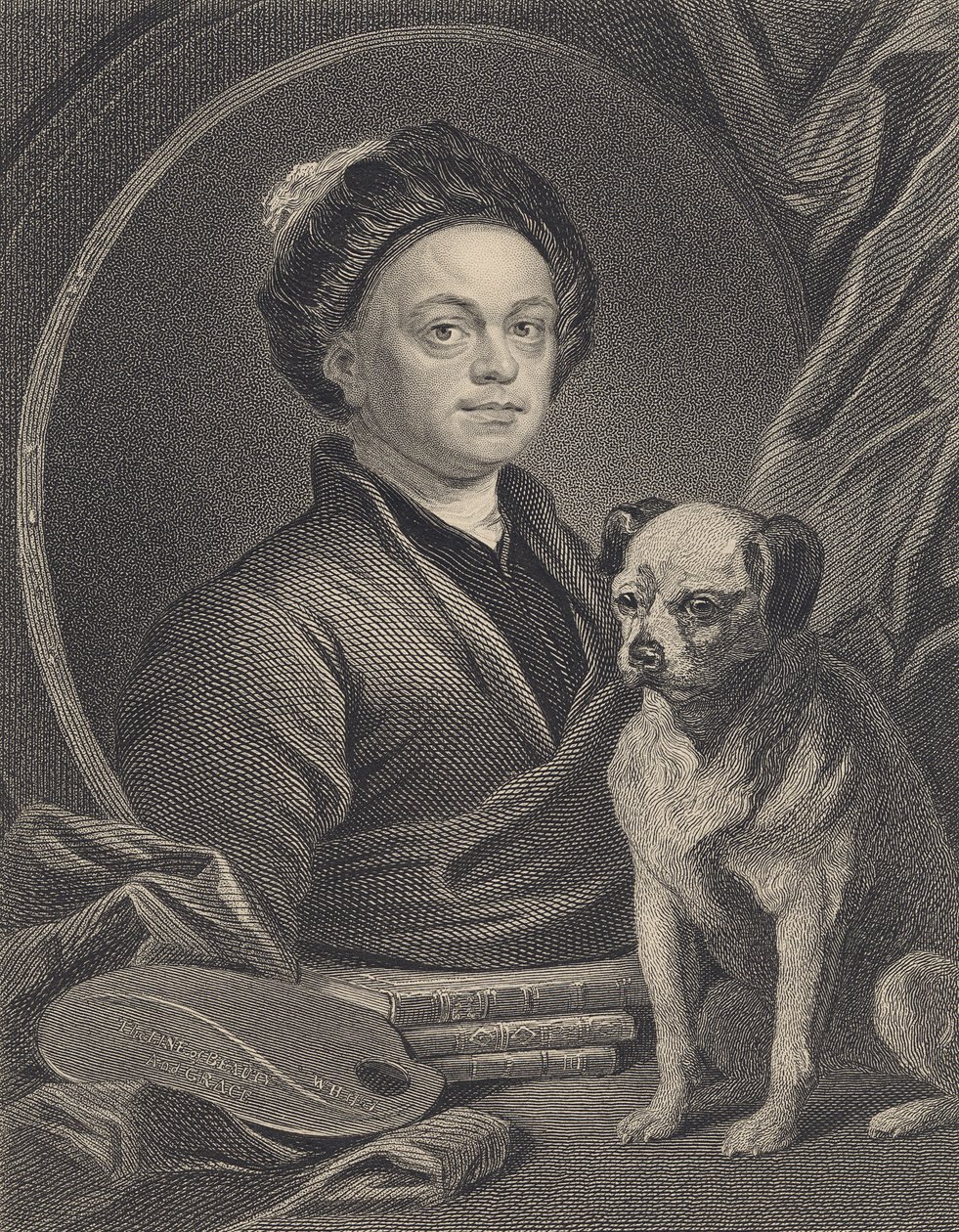 Self Portrait, engraved by J. Mollison  by William Hogarth