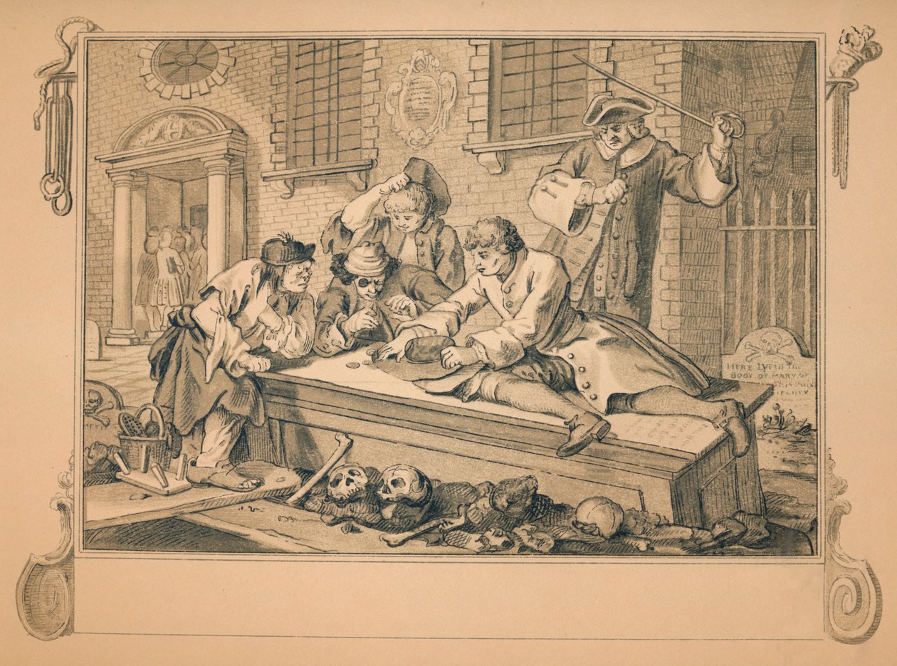 Sanayi ve Aylaklık için Eskiz - Levha III, 1747 by William Hogarth