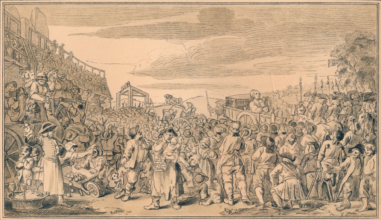 Sanayi ve Aylaklık, 1747 levha XI için eskiz by William Hogarth