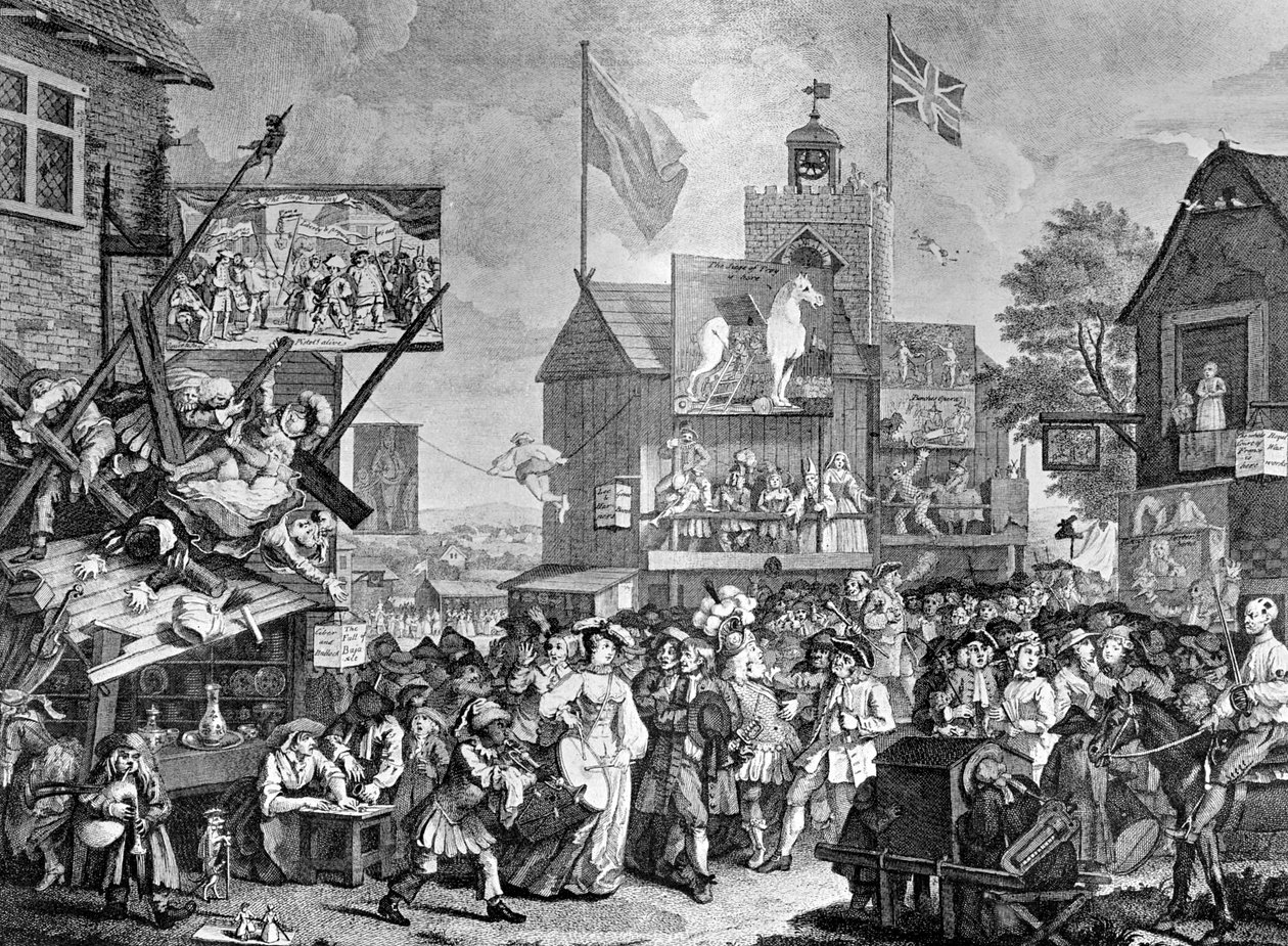 Southwark Fuarı, 1733. by William Hogarth