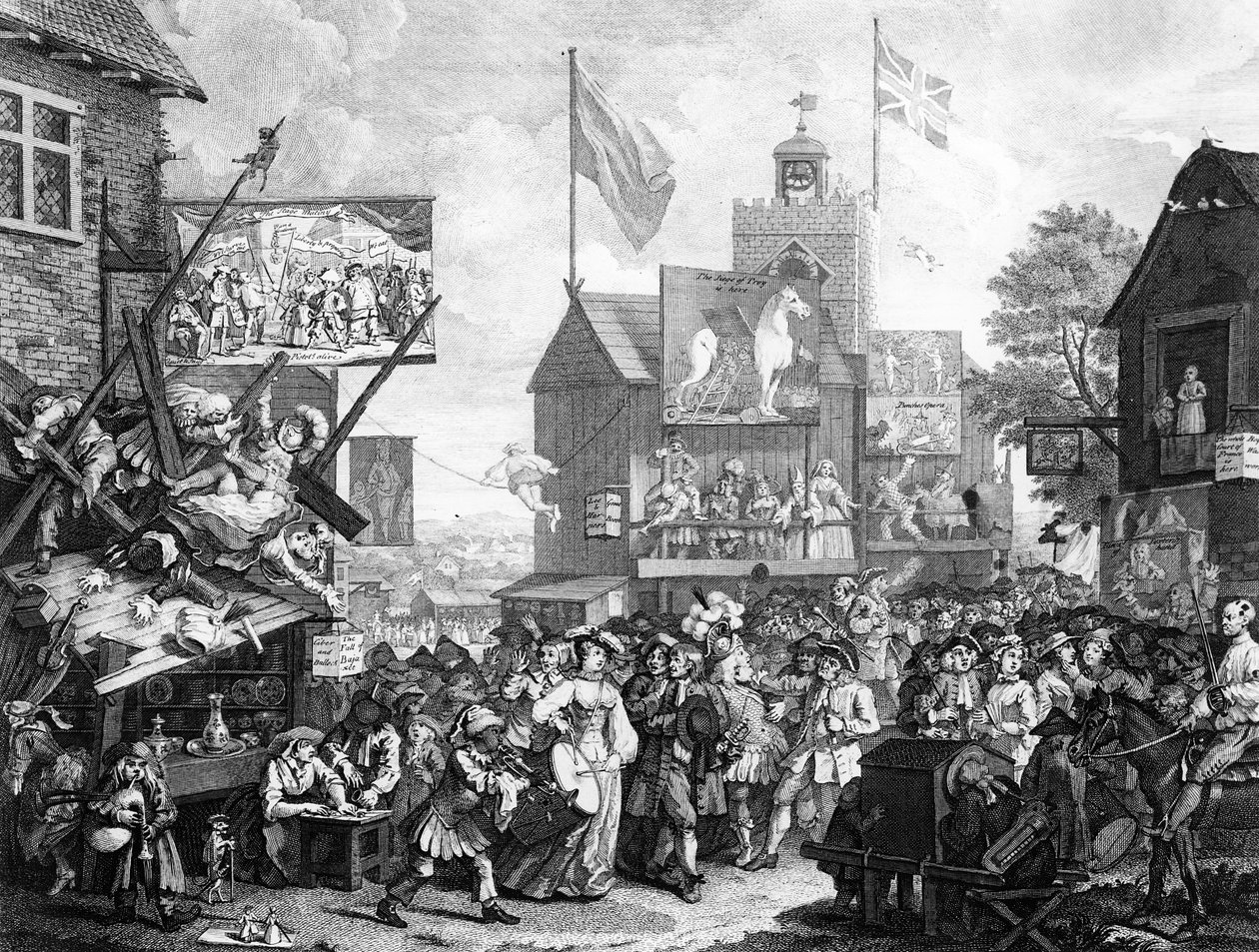 Southwark Fuarı, 1733 by William Hogarth