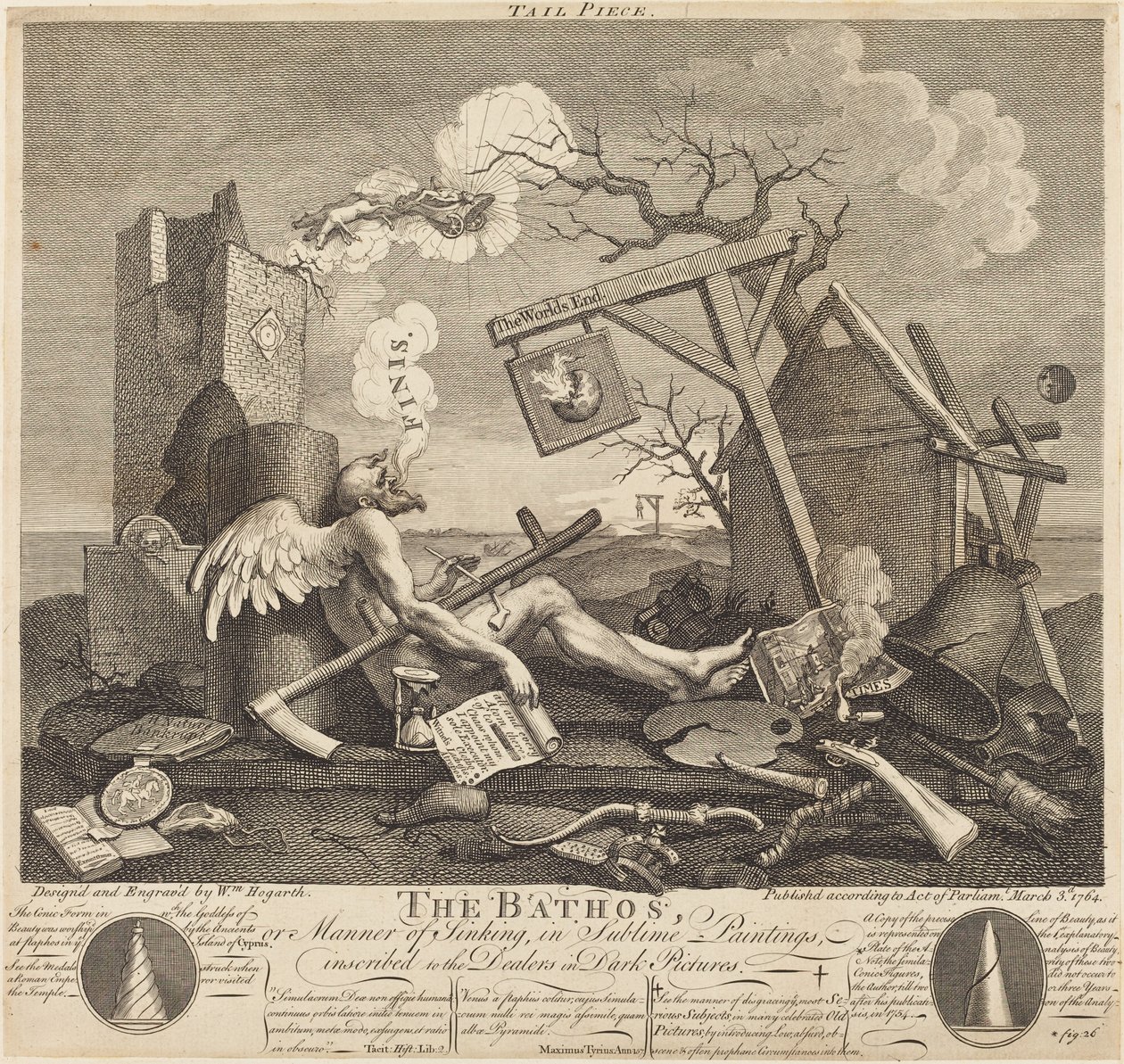 Kuyruk parçası veya Bathos by William Hogarth