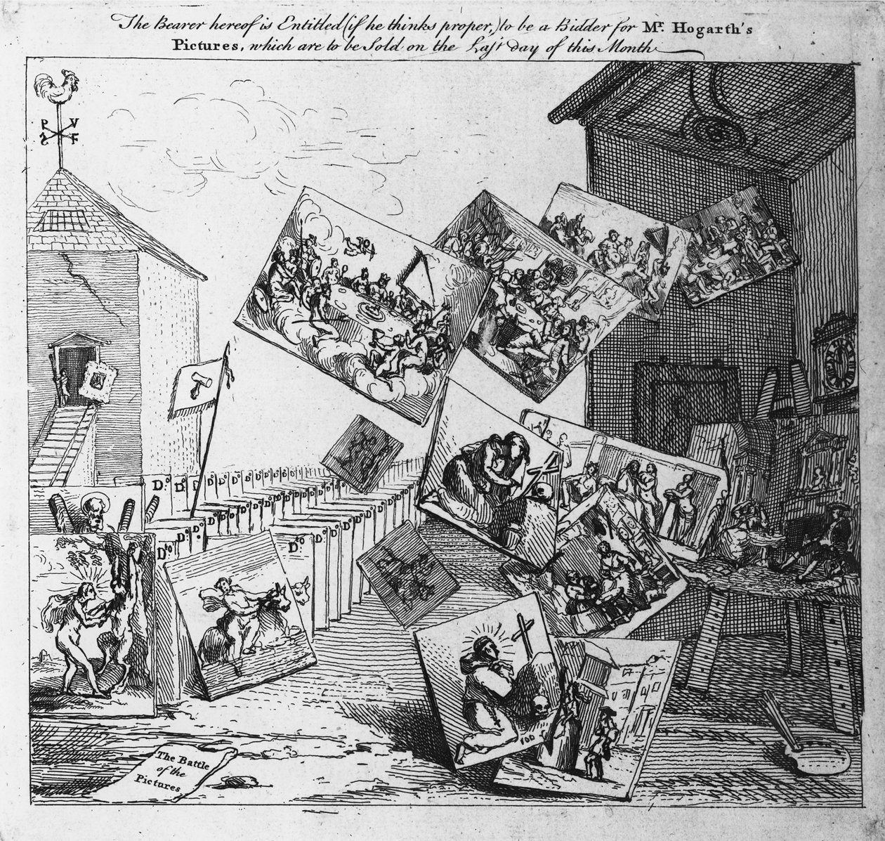 Resimlerin Savaşı, 1745 by William Hogarth