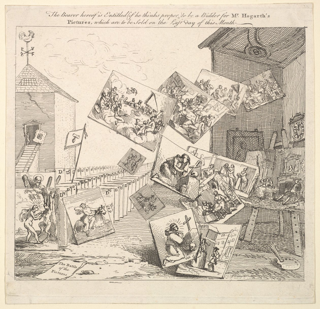 Resimlerin Savaşı, 1745. by William Hogarth