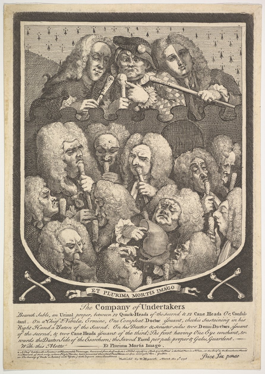 The Company of Undertakers, 3 Mart 1736. by William Hogarth