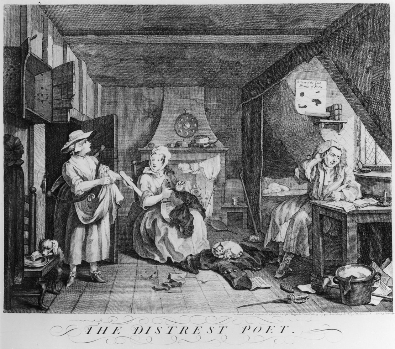 Sıkıntılı Şair, 1740 by William Hogarth