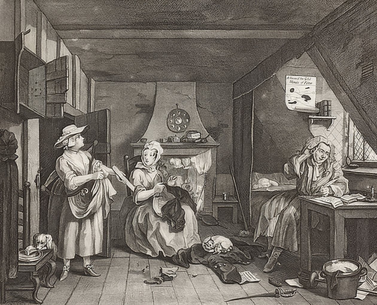 Sıkıntılı Şair. 1736/40 by William Hogarth