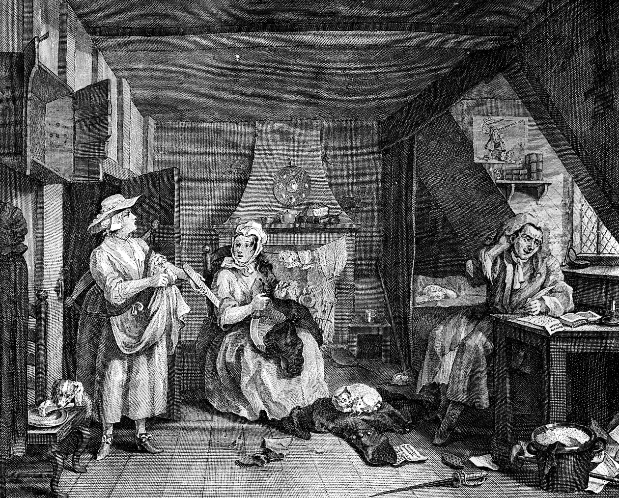 Sıkıntılı Şair, 1740 by William Hogarth