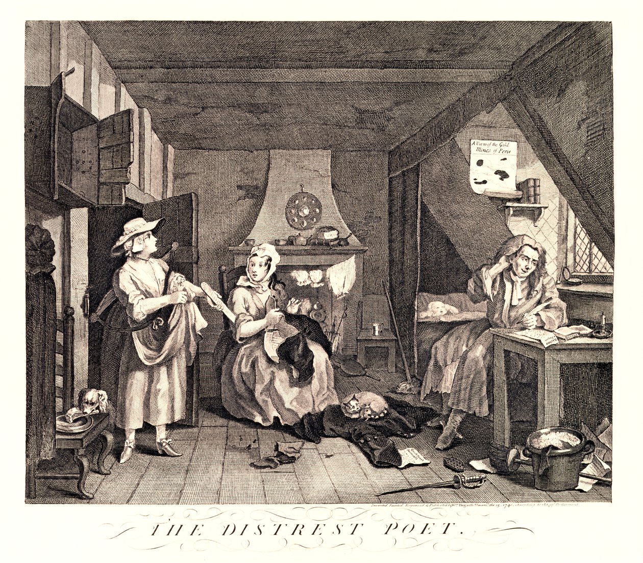 Sıkıntılı Şair, 1741 by William Hogarth