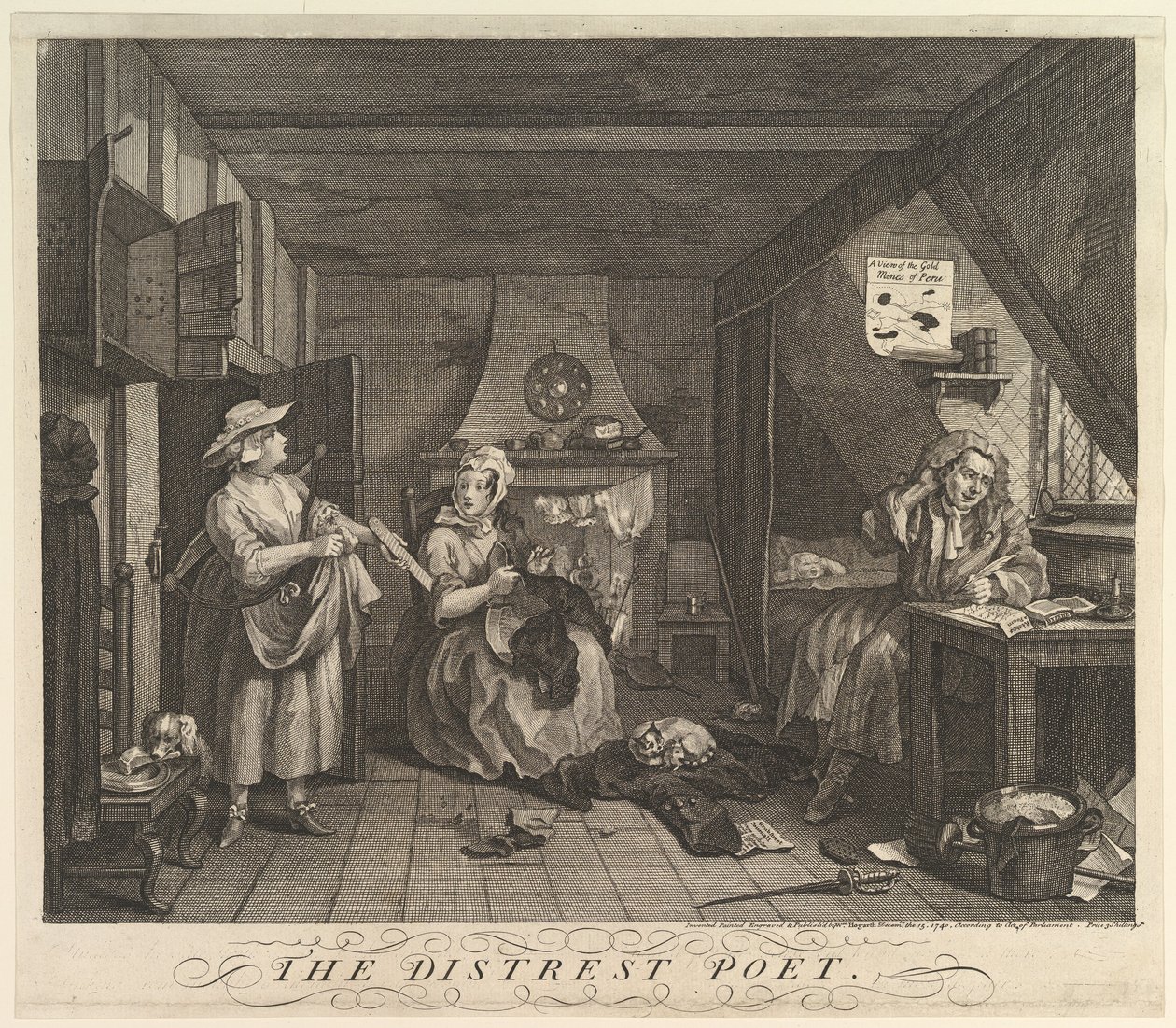 Sıkıntılı Şair, 15 Aralık 1740. by William Hogarth