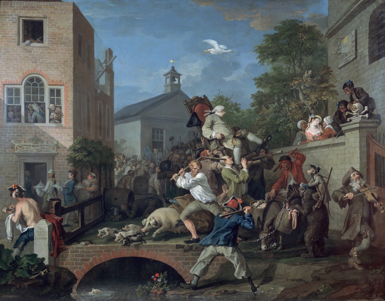 Üyeye başkanlık eden IV. Seçim, 1754-55 by William Hogarth