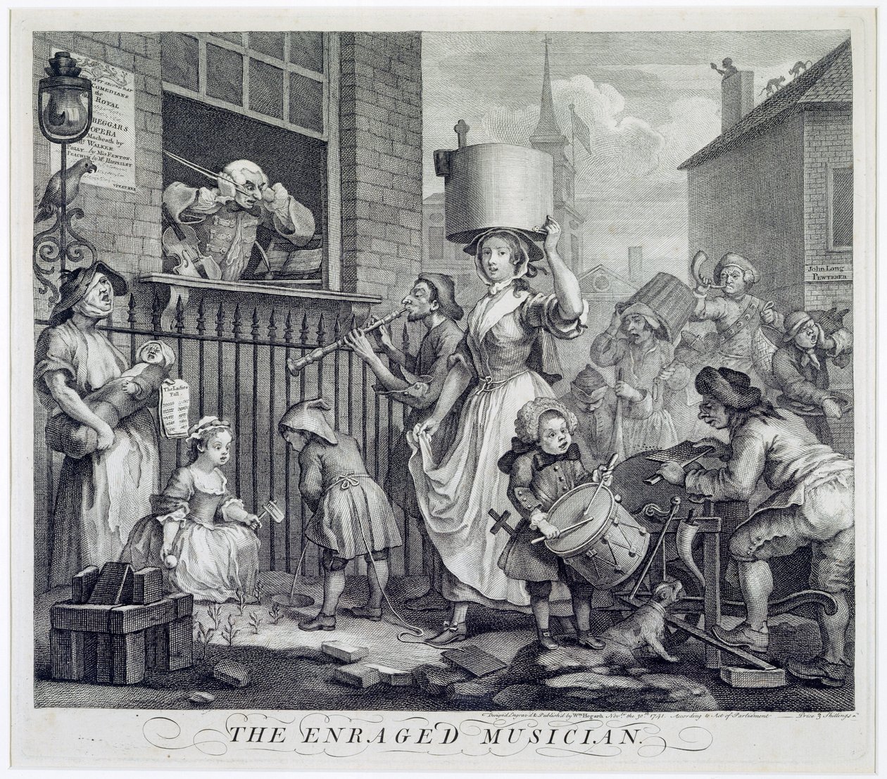 Öfkeli Müzisyen, 1741 by William Hogarth
