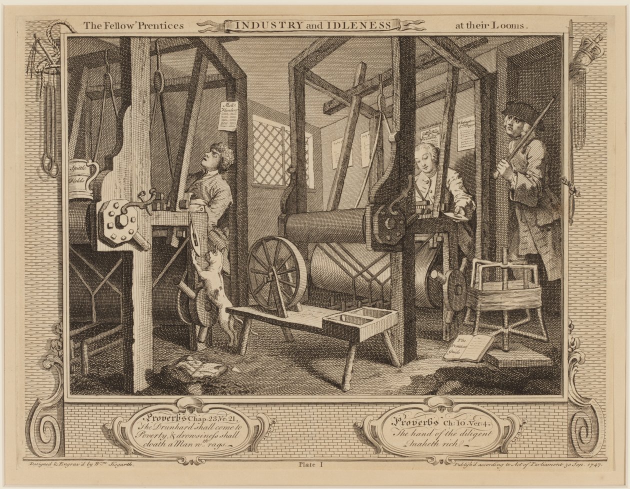 Çıraklar Tezgahlarında by William Hogarth
