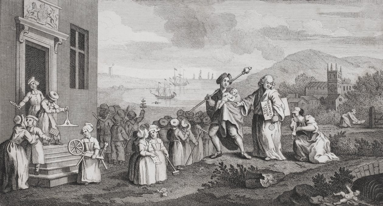 F. Morellon La Cave tarafından kazınmış Buluntular by William Hogarth