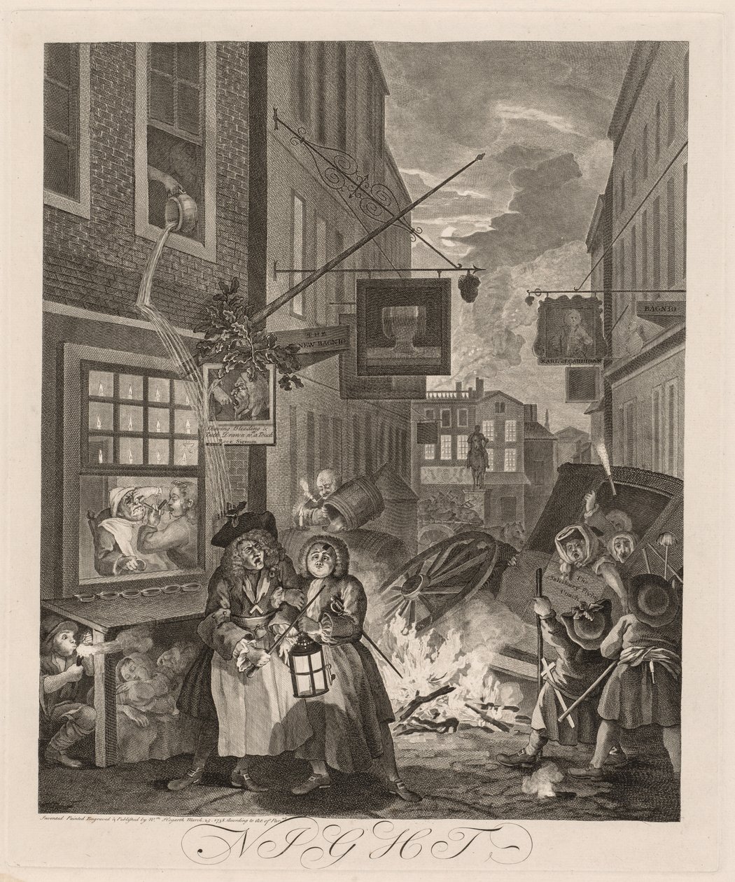 Günün Dört Saati: Gece by William Hogarth