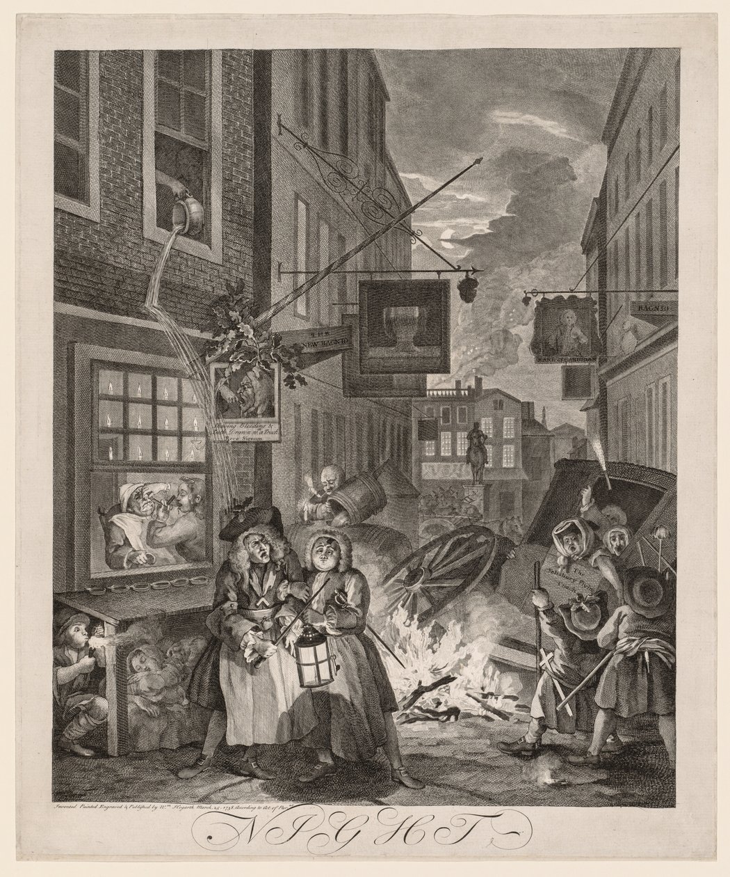 Günün Dört Saati: Gece by William Hogarth
