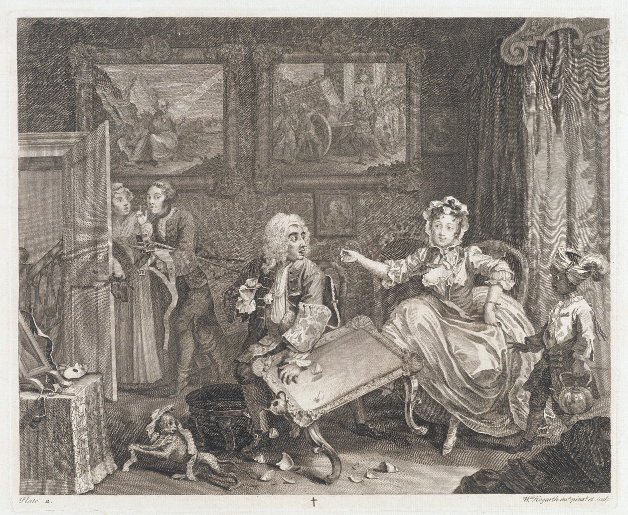 Harlot, tasarlanmış bir Koruyucu Bulur 1732, basılmış 1744 (Germe ve gravür) by William Hogarth