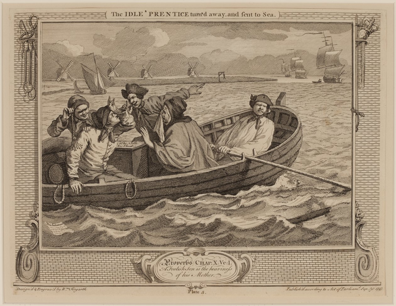 Aylak Çırak Döndü ve Denize Gönderildi by William Hogarth