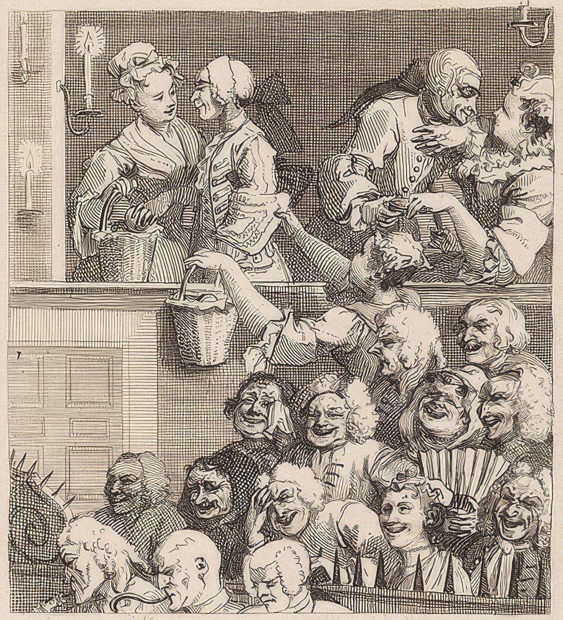 Gülen Seyirci. 1733 by William Hogarth
