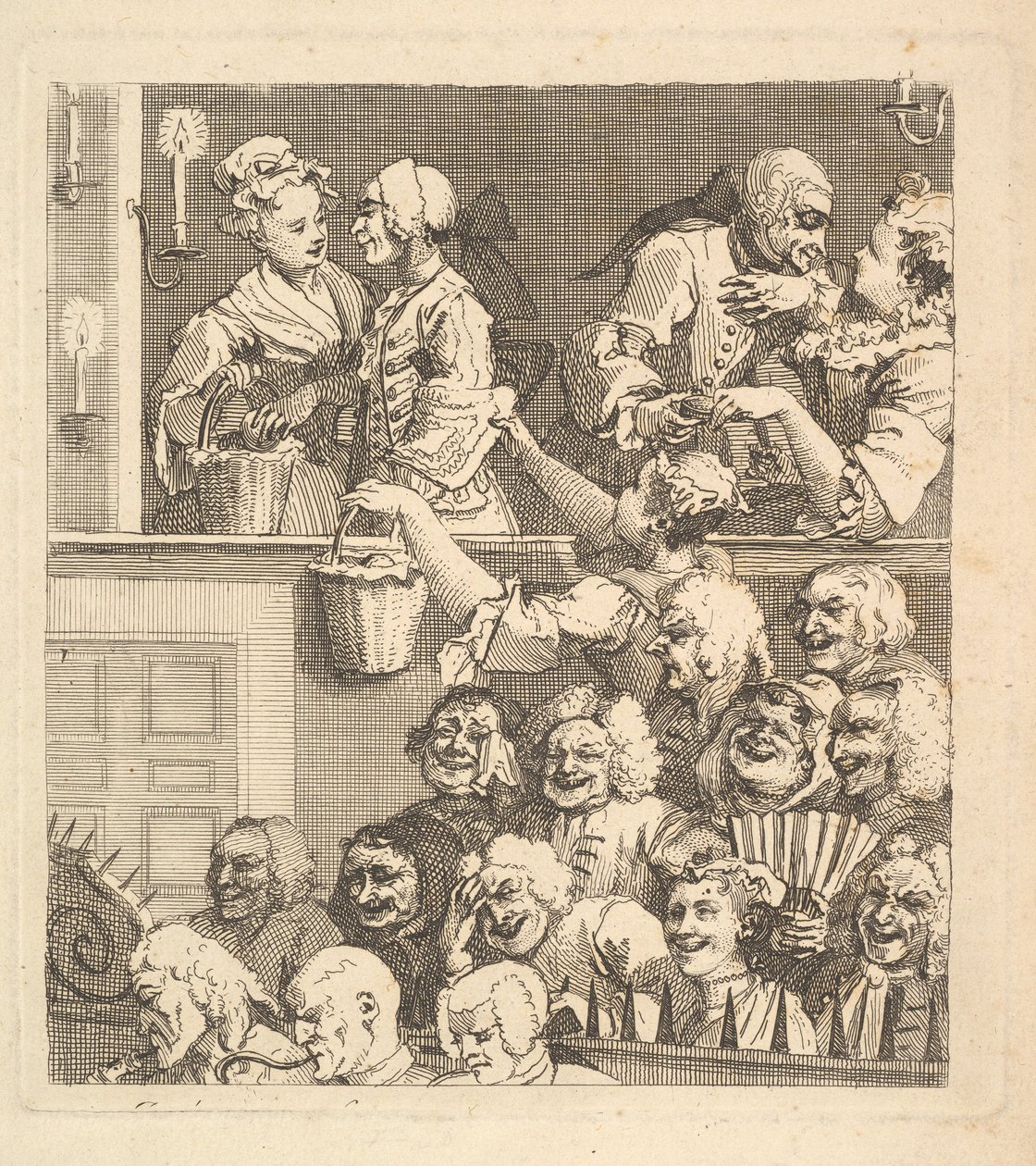 Gülen Seyirci, Aralık 1733. by William Hogarth